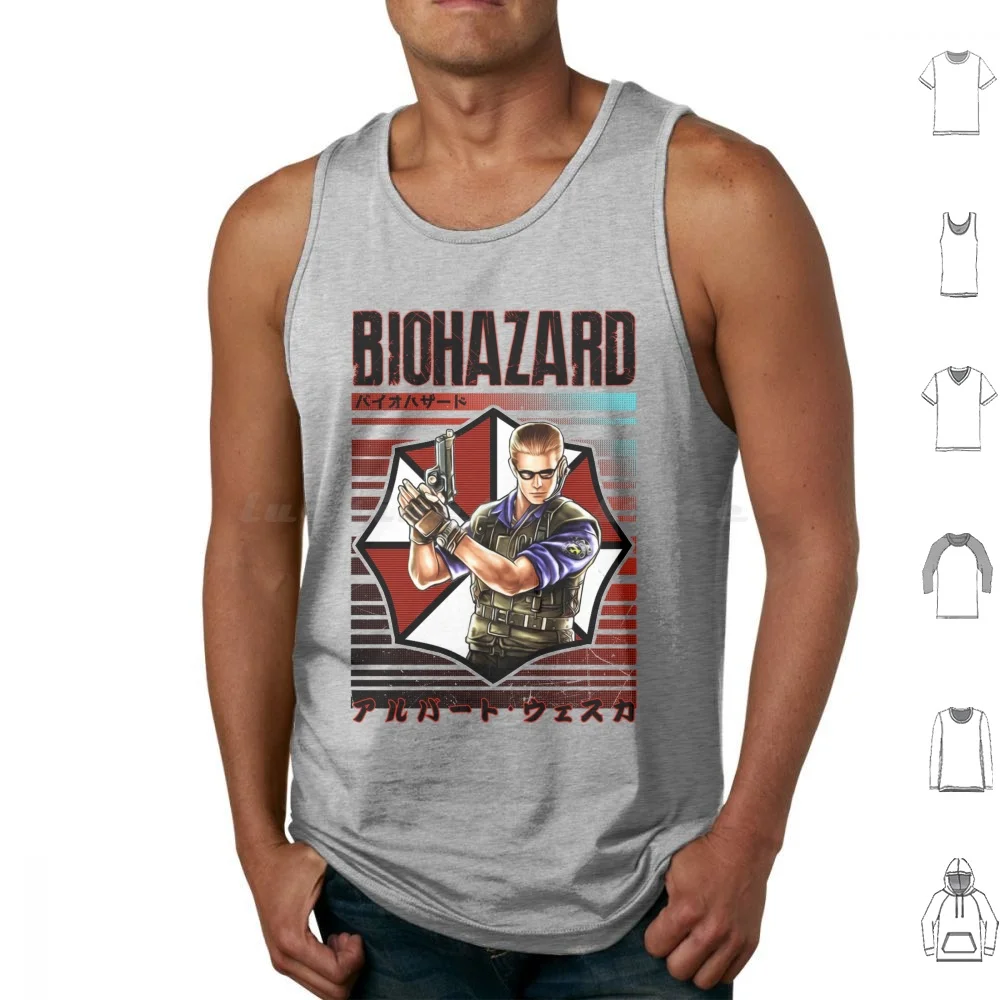 Albert Wesker Tank Tops Print Cotton Albert Wesker Wesker Wesker Albert Resident Dbd 5 Evil Resident _ Evil
