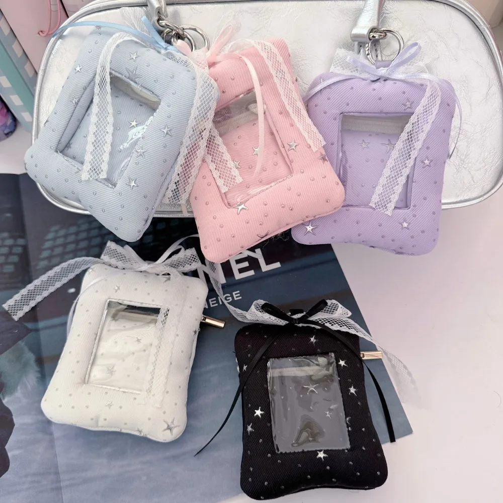 Glitter Bow Girls Photo Card Case for 3 Inch Photocard Soft Pillow Shaped Photocard Holder K-Pop Idol Card Holder Wholesale 2026