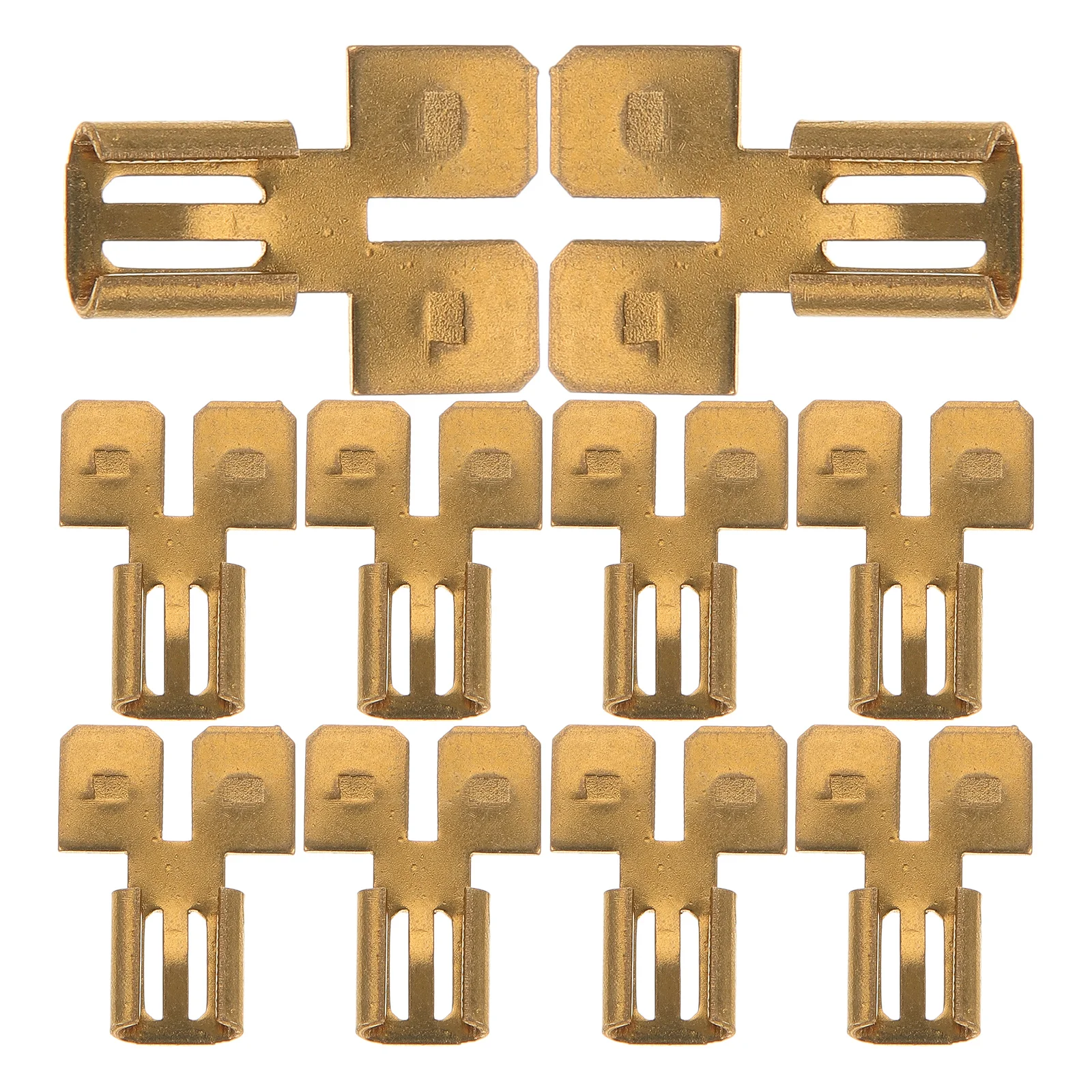 

8pcs Quick Disconnect Spade Connectors Electrical Wire Terminals Automotive Wiring Cable Crimp Male Fork Terminals