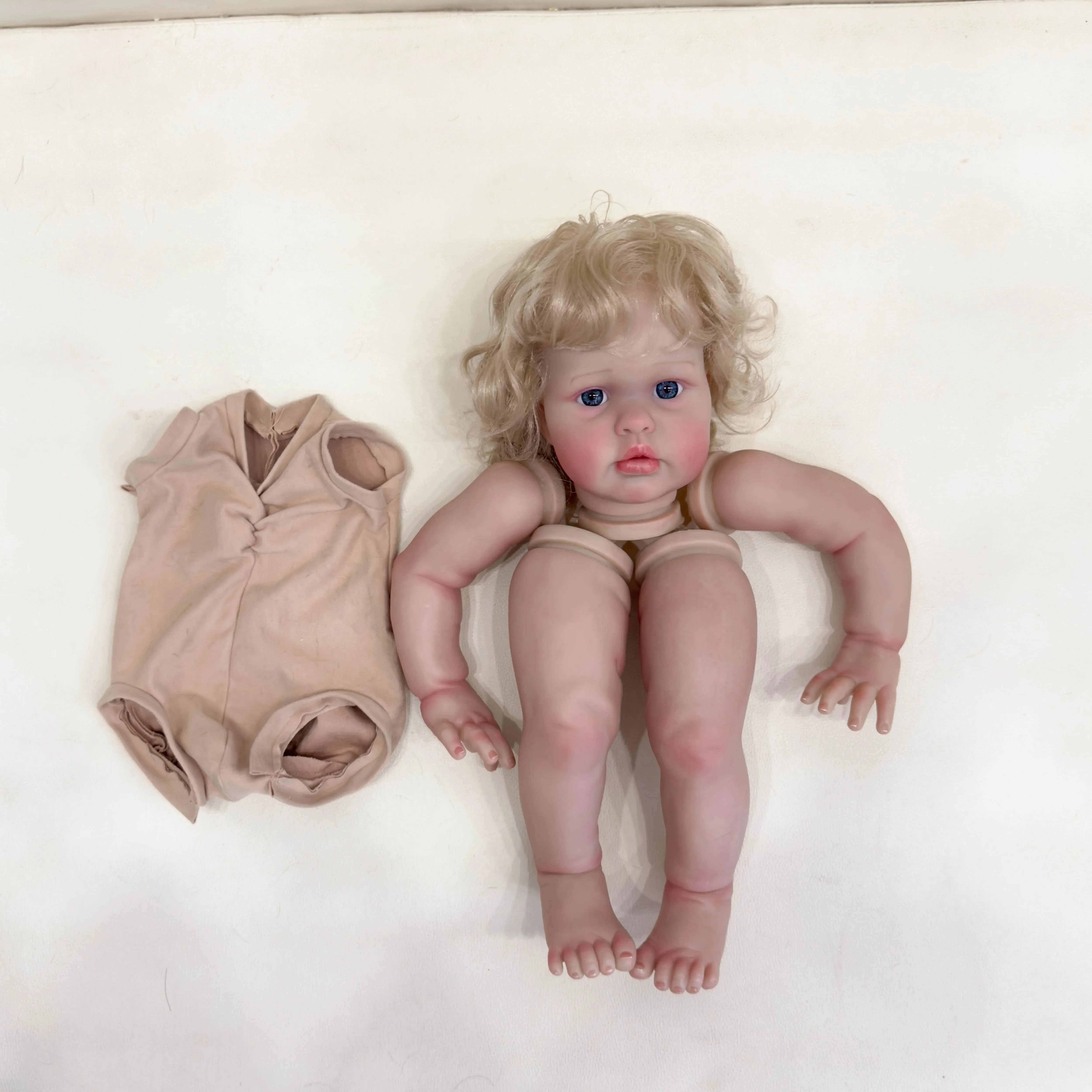 FBBD 24inch Ellie  Lifelike Reborn Doll kit painted Doll kit Unfinished Doll parts with Hand Rooted Hair