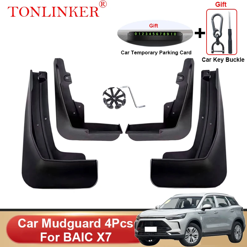 

TONLINKER Car Mudguard For BAIC X7 1.5T DCT Suv 2023-Present Mudguards Splash Guards Front Rear Fender Mudflaps Accessories