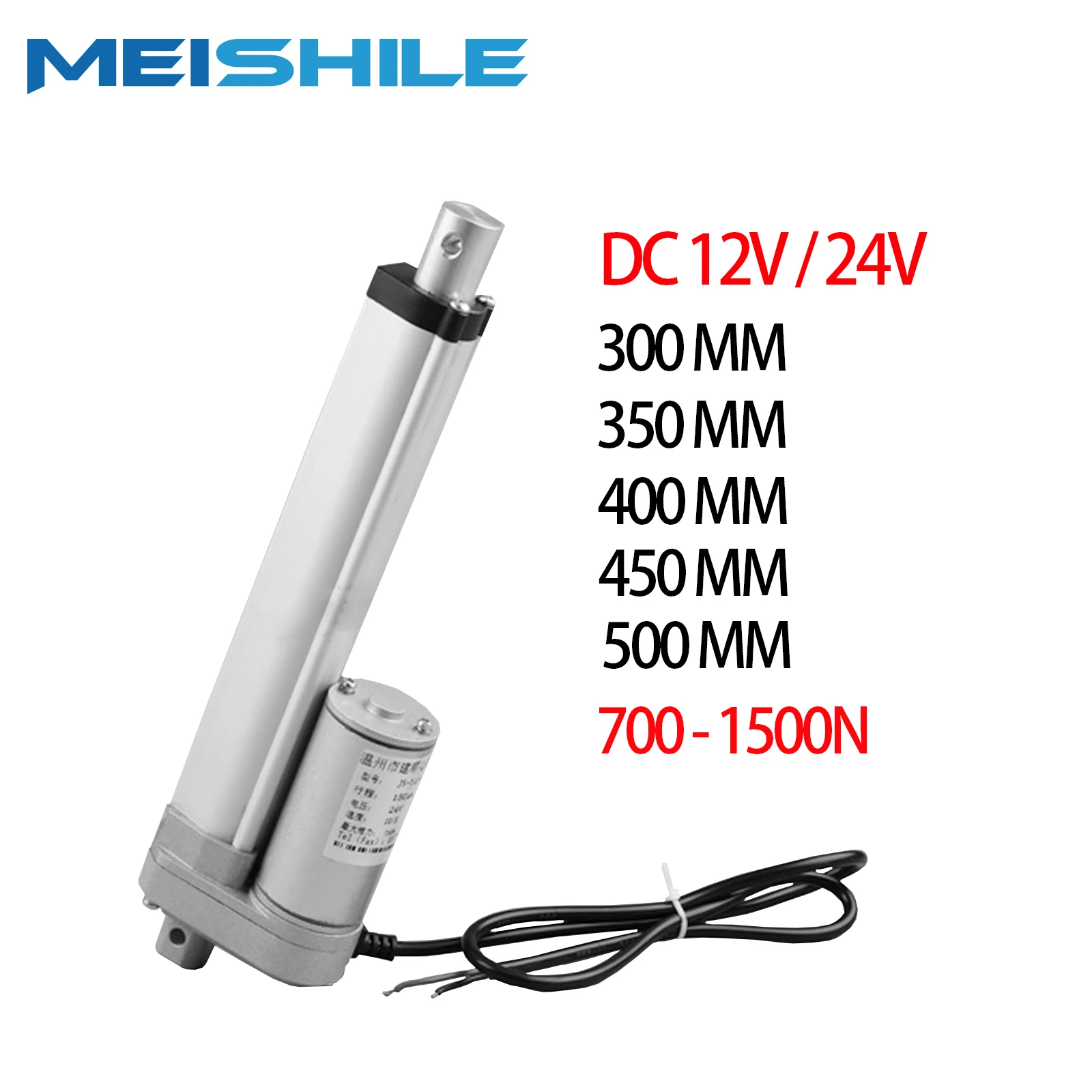 DC 12V/24V Linear Actuator 300MM 350MM 400MM 450MM 500MM Stroke Linear Electric Motor Actuator Remote Control