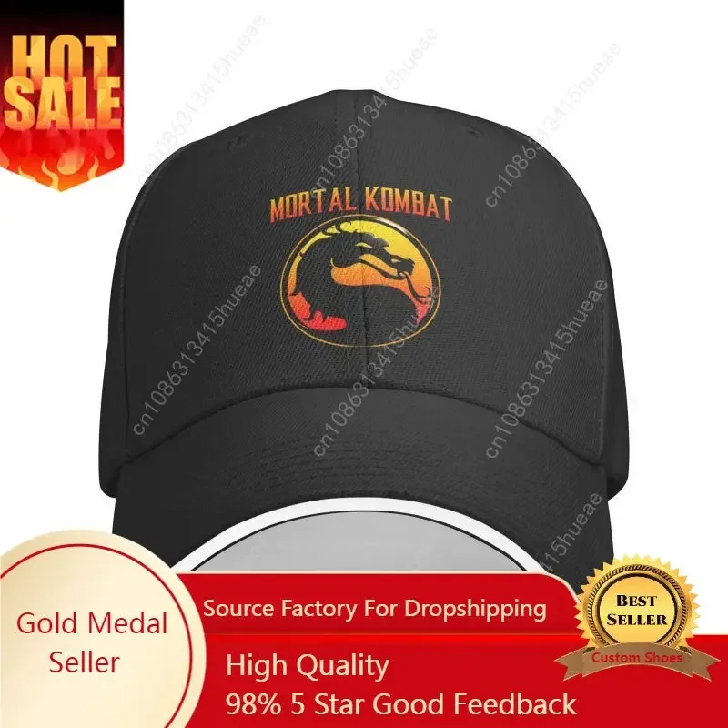 

Custom Mortal Kombat Logo Baseball Cap Hip Hop Men Women's Adjustable Mk11 Fighting Game Dad Hat Autumn