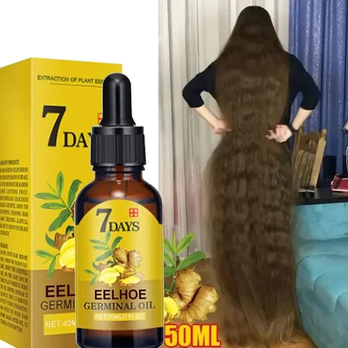 Imagen 2 del producto Suero para el crecimiento del cabello de jengibre, 5 uds., antipérdida de cabello, cuidado del cabello de rápido crecimiento, aceite esencial, reparación, tratamiento del cuero cabelludo dañado para mujeres y hombres