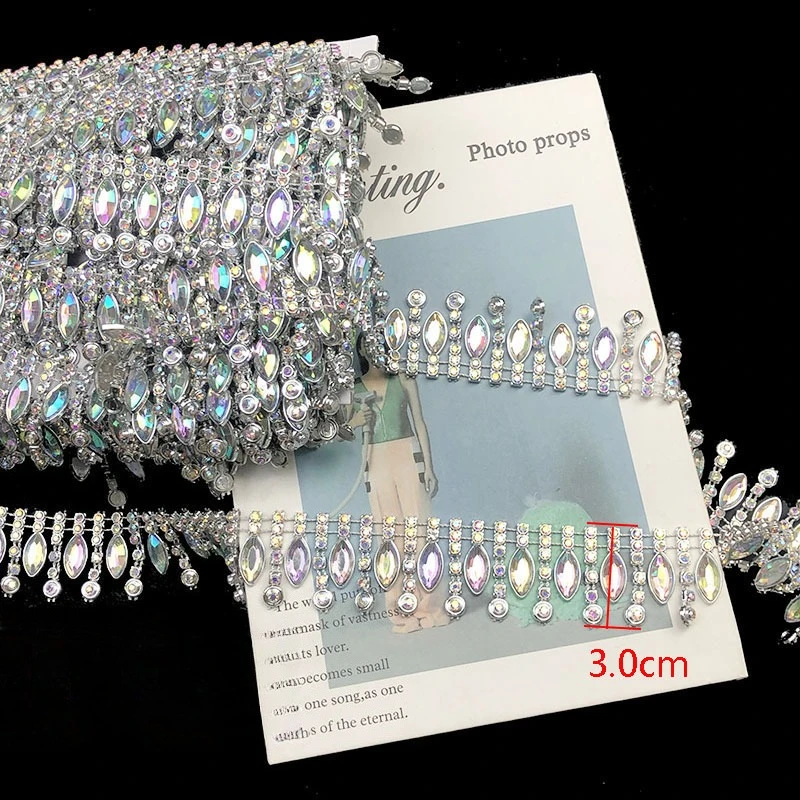 Perles à Coudre Pour Costume Chaîne Décorative En Perles Et Strass