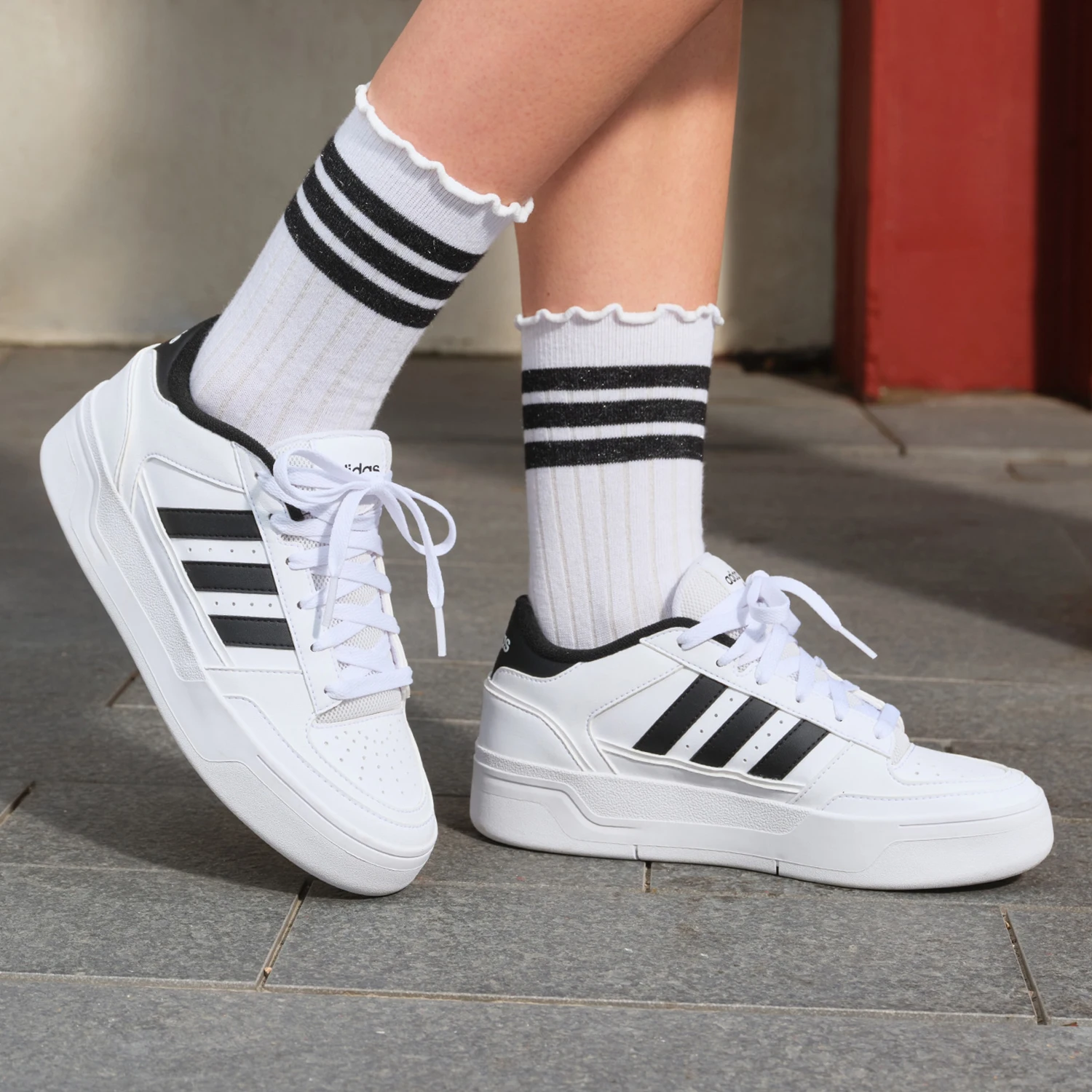 Adidas genuine spring edition women's low cut thick soled casual shoes JP7526