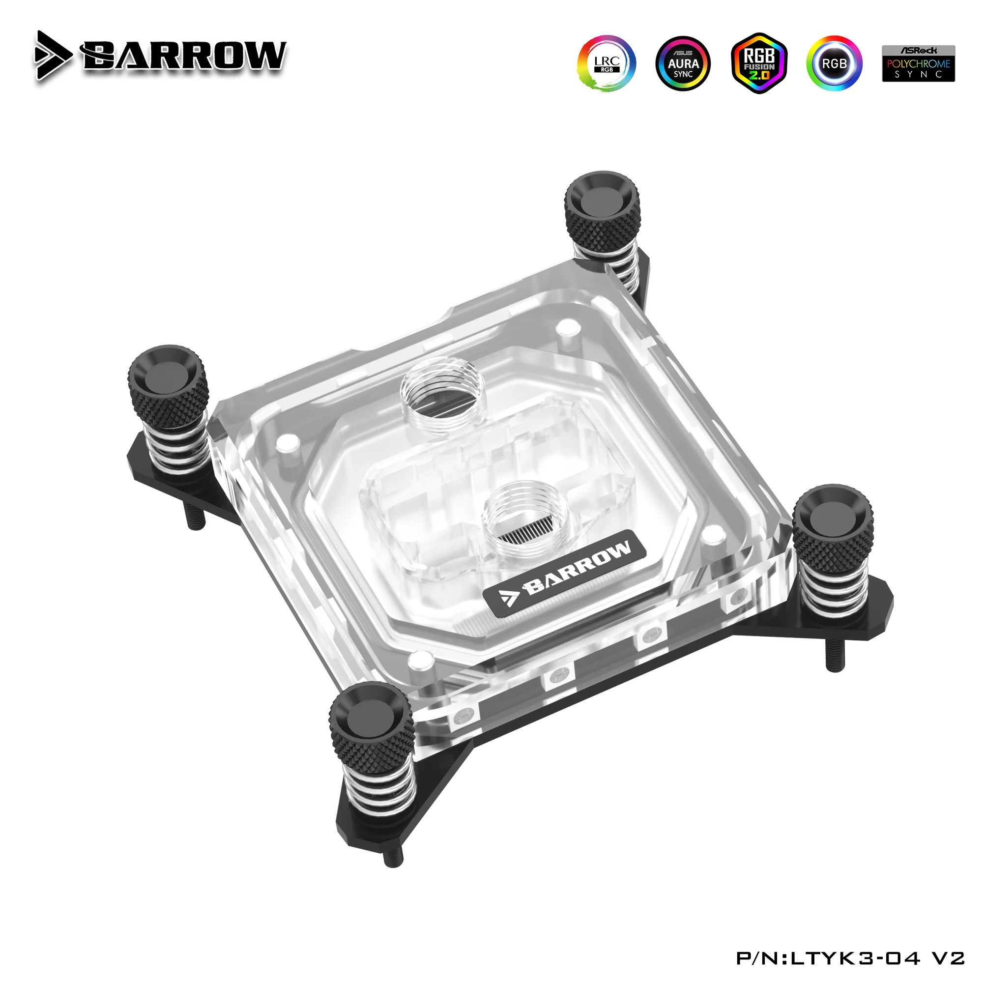 Barrow CPU Water Block use for Intel LGA1150 1151 1155 1700 1200 Socket RGB Light compatible 5V GND Header in Motherboard Copper