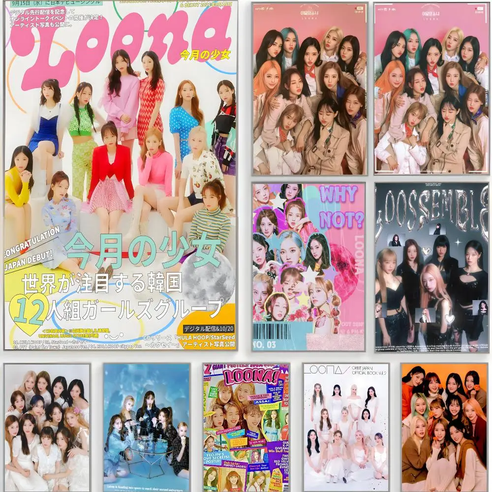 kpop group l-loona Poster Classic Wall Art  Home Decor  Peel and Stick Unframed