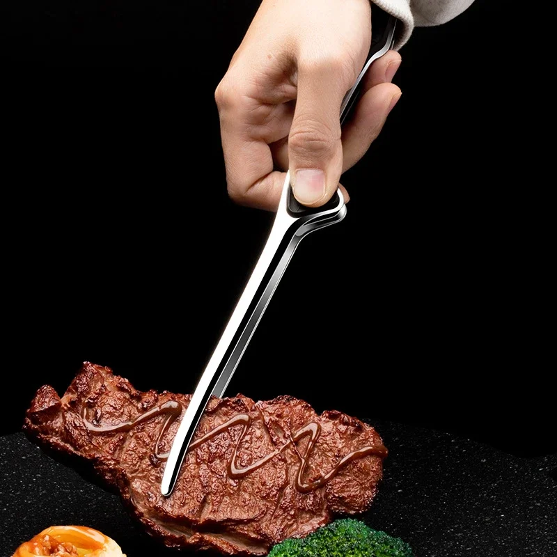 1pc Non-stick BBQ Tongs Stainless Steel Barbecue Tongs Anti-scald Anti-slip Steak Tongs Non-slip Grip Kitchen Tongs For Cooking