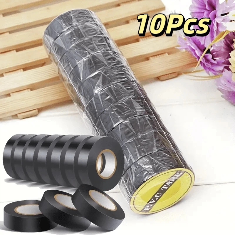 10 Rollen hochtemperaturbeständiges schwarzes Klebeband – Allzweck-Klebeband für Innen- und Außenverpackungen
