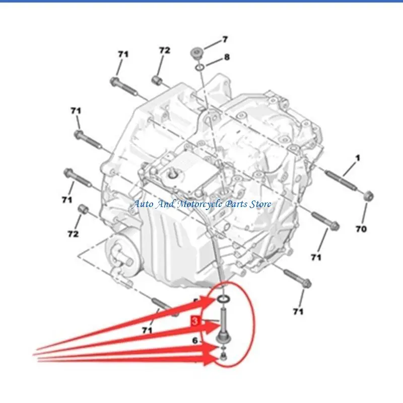 

P9FD Reliable Transmission Drain Plug Screw For 301 308 308S 408 508 508L 2008 3008 4008 5008 Fault Repair 9807979480 221347