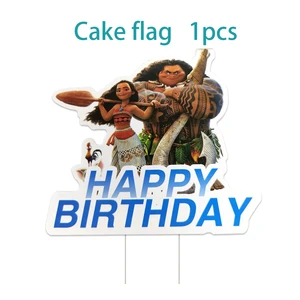 Küçük bir kız için moana temalı bir pastanın dekorasyonu parti malzemeleri-doğum günü, gelin duşu, çöreği alır, 1 adet / grup En çok satılan 12 pasta-moana-no. 12