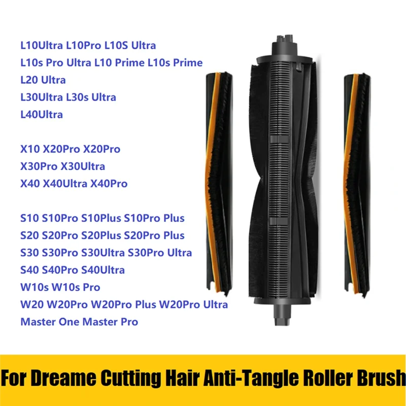 

ABVI-Для Dreame L10s Ultra/L20 Ultra S10/S20/S30/X10/X20/X30/X40 Series: Валик-щетка для удаления волос с защитой от спутывания и скребок-лента