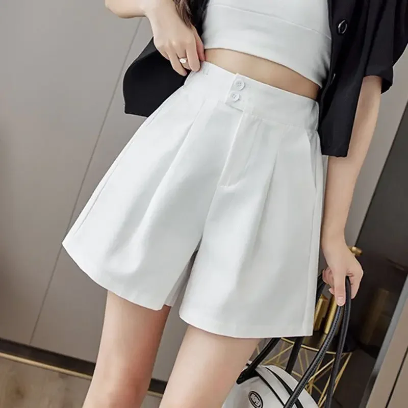 With Waist Pocket Shorts for Women Korean Style Short Pants Woman Cotton Aesthetic Elegant Designer Wholesale Comfy XL Classic