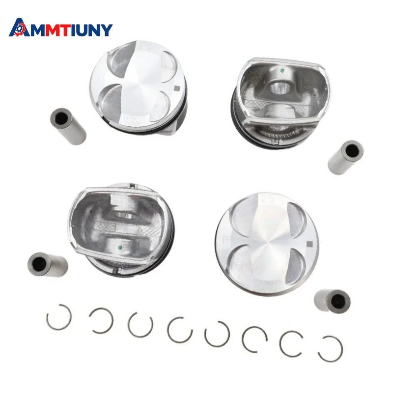 4PCS Piston & Ring Set 77 mm Bore 11257589348 fits for MINI R55 R56 R57 R58 Cooper Countryman Paceman 2006-2016 N12 N16 1.6L