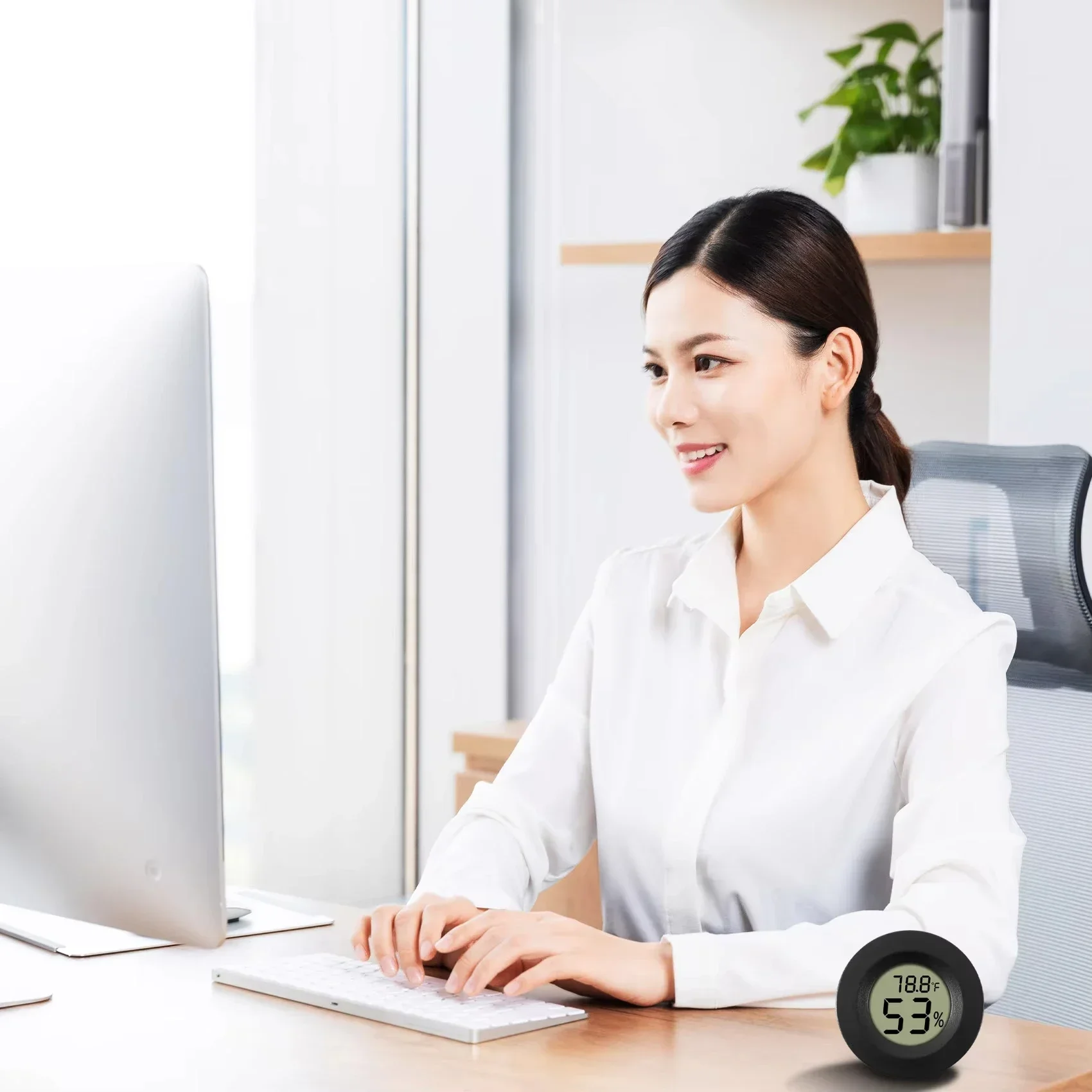 4 قطعة LCD ميزان الحرارة الرقمي الرطوبة غرفة داخلية الإلكترونية درجة الحرارة مقياس الرطوبة الاستشعار محطة الطقس المنزل ﻿