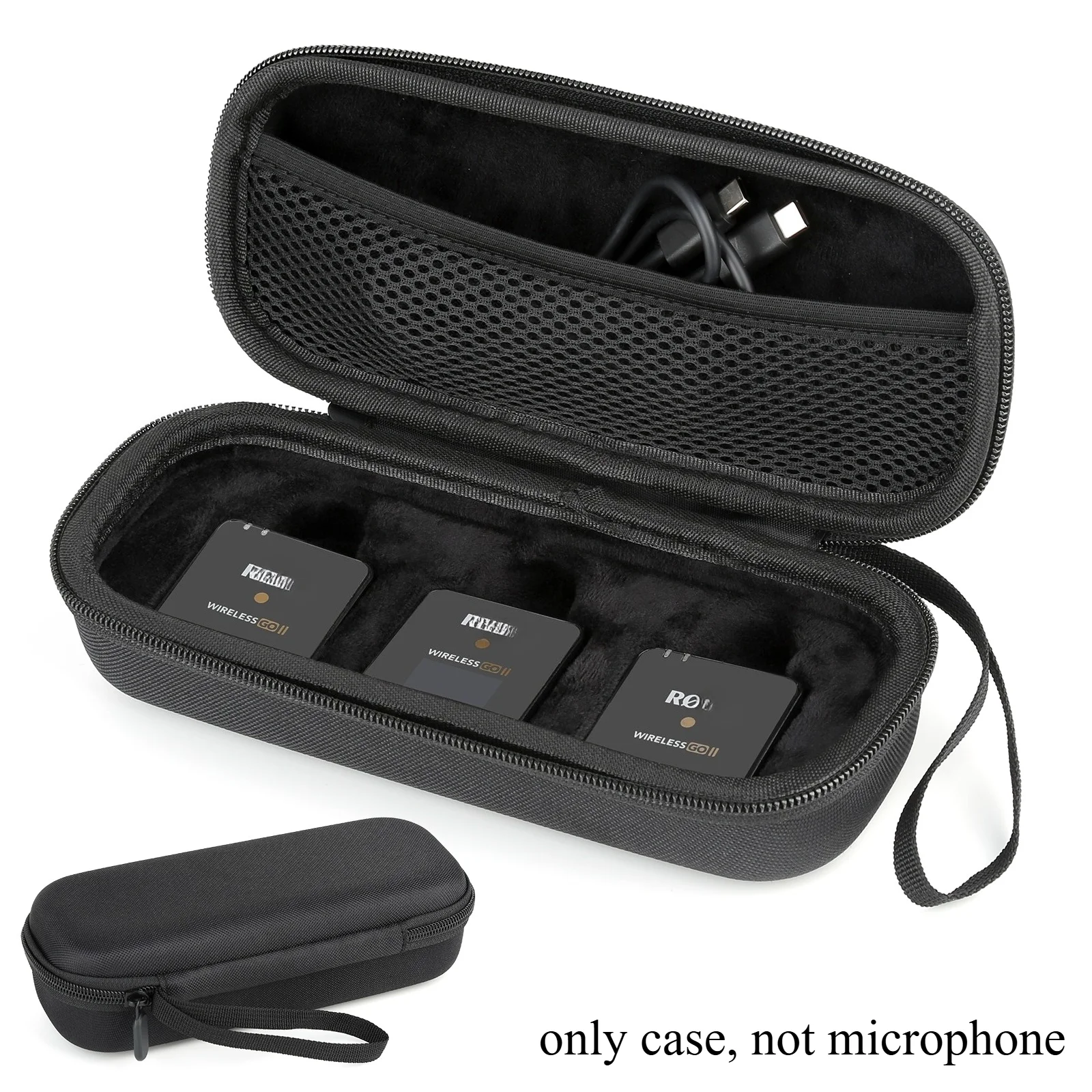 Mikrofonhülle für Rode Wireless GO Gen 3 III, GO 2, GO, PRO, ME, Hartschalen-Mikrofon-Tragetasche, Mikrofon-Kompakt-Tragetasche (nur Box)