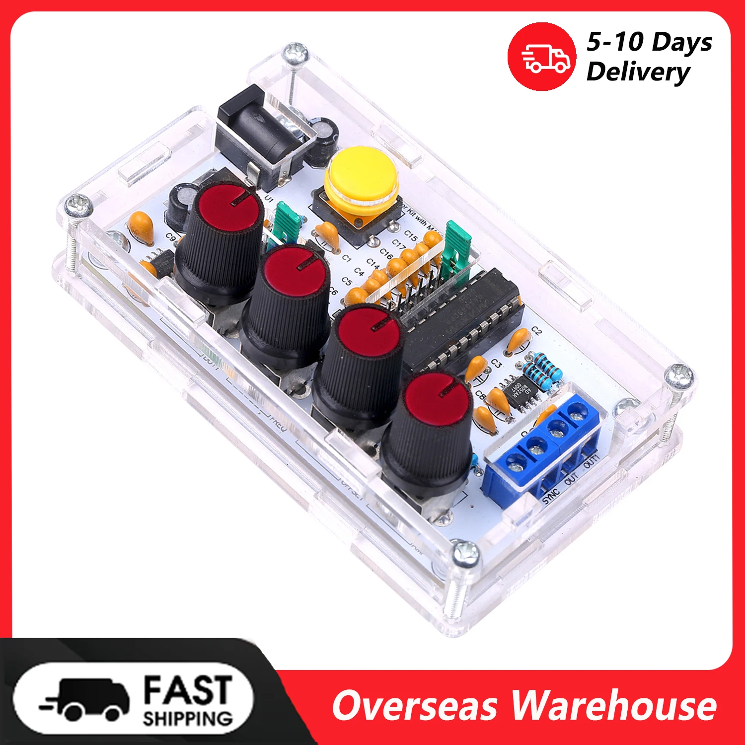 

MAX038 Генератор сигналов DIY Kit Генератор функций 1 Гц ~ 20 МГц Высокоскоростной генератор операционного усилителя Синус/треугольник/прямоугольный/Sawtooth