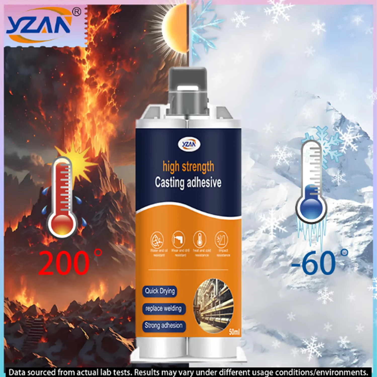 50ML Epoxy Resin AB Glue High Strength Waterproof Instant Fast Adhesive Repair Strong Super Liquid Glue For Wood Plastic Metal.
