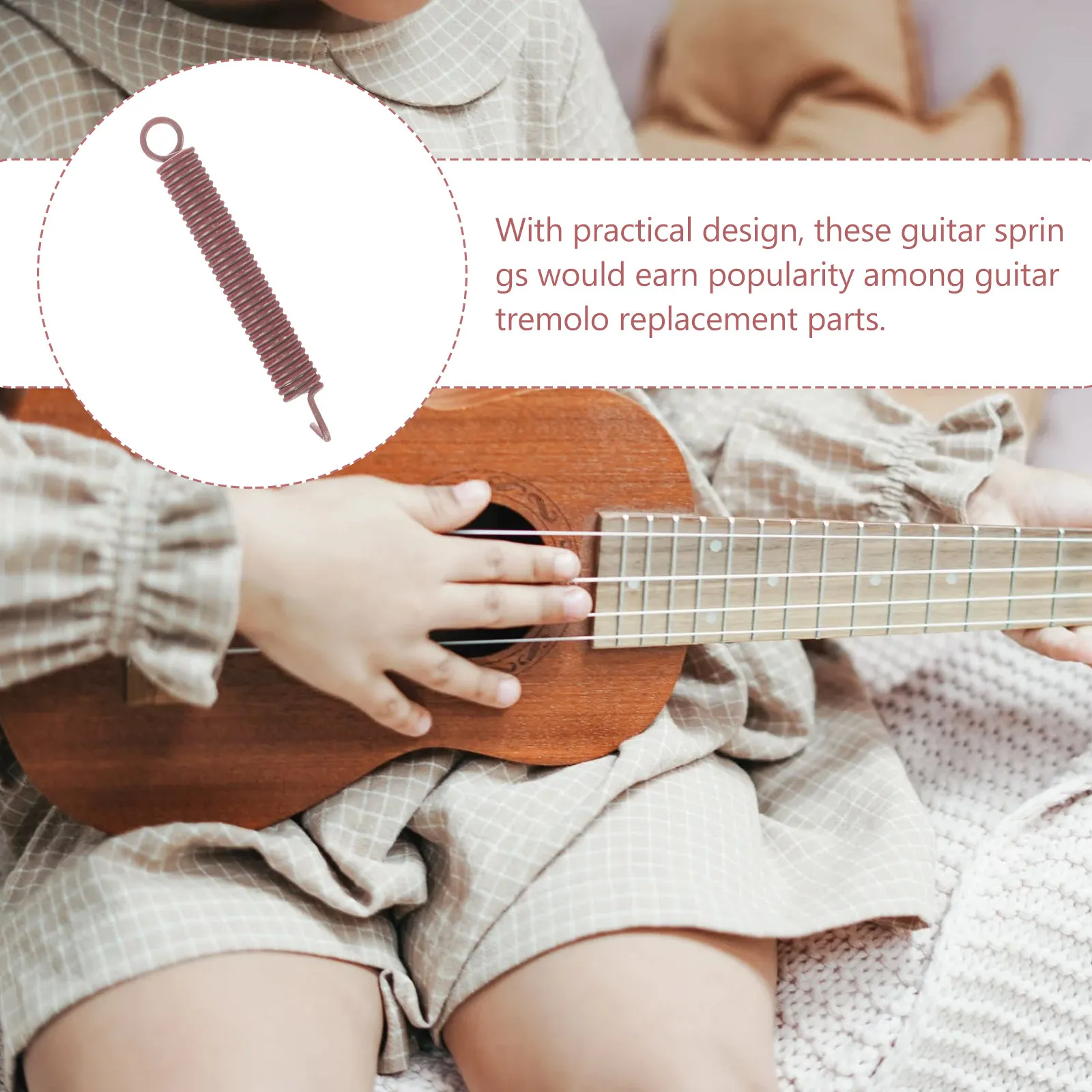 6Pcs Electric Guitar Tremolo Springs Guitar Bridge Extension Spring Replacement Parts Simple Operation Comfortable Use Metal