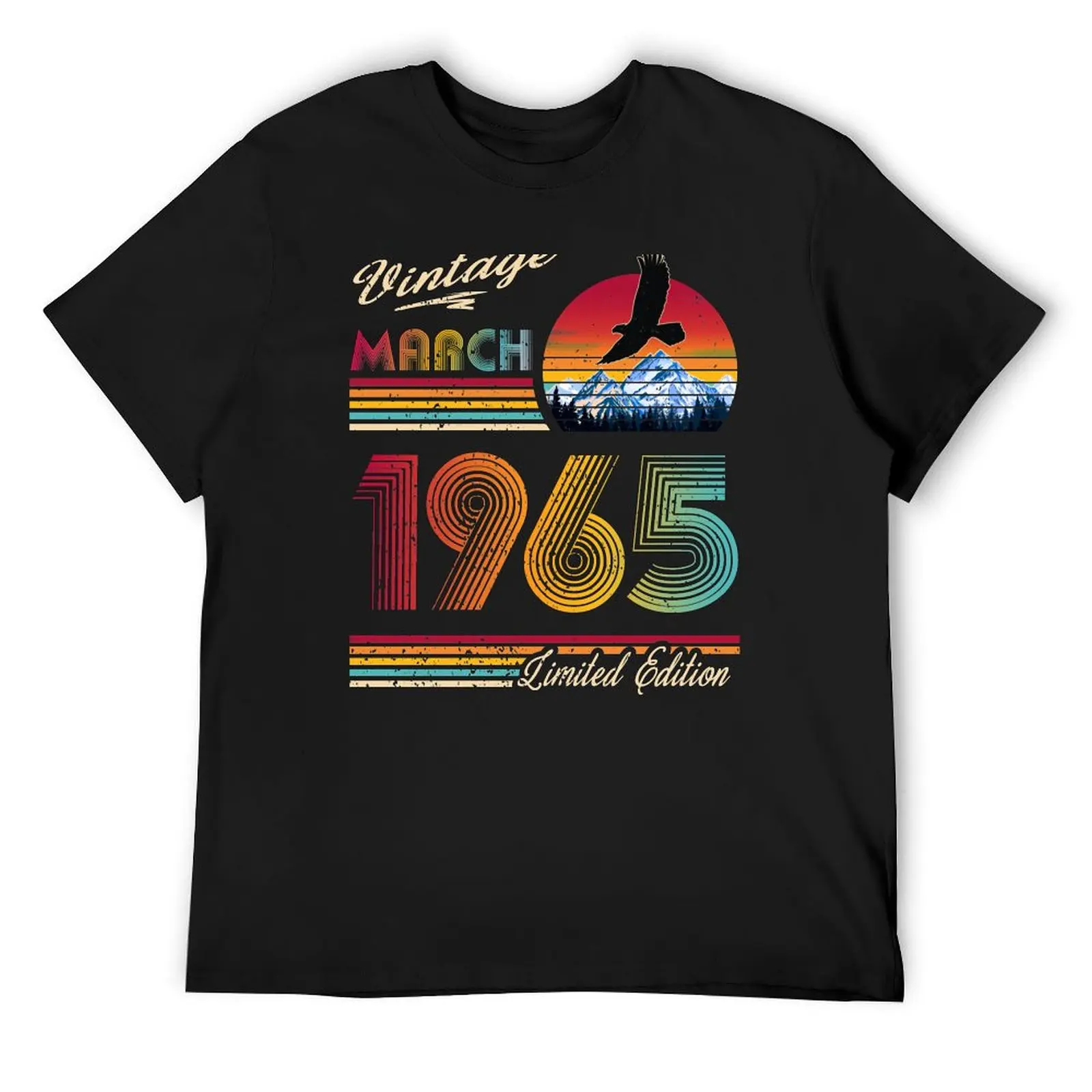 Vintage March 1965 Birthday T-Shirt hippie clothes baggy shirts aesthetic clothes mens big and tall t shirts