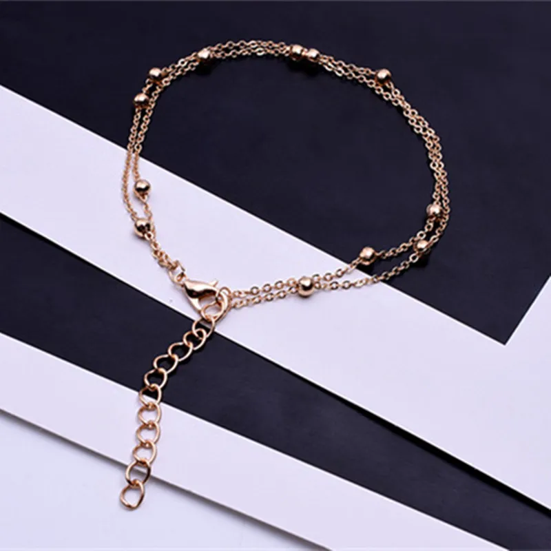 Luxury Silver Color Chain Link Bracelet For Women Ladies OL Style Copper Beads Bracelets Jewelry Accessories Wholesale