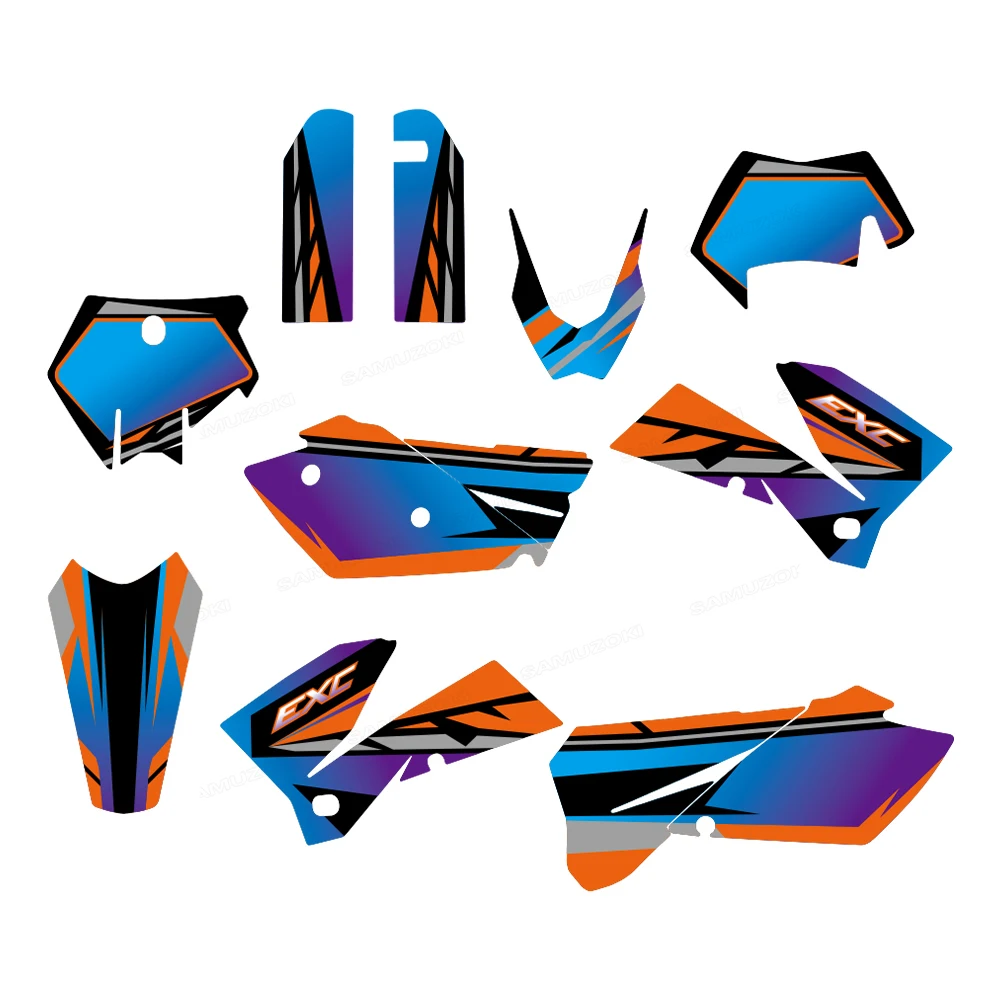 

Fit for EXC EXCF 125 200 250 300 400 450 525 SX SXF MXC XC XCF XCW 2005 2006 2007 Motorcross Graphics Decals Stickers Kits