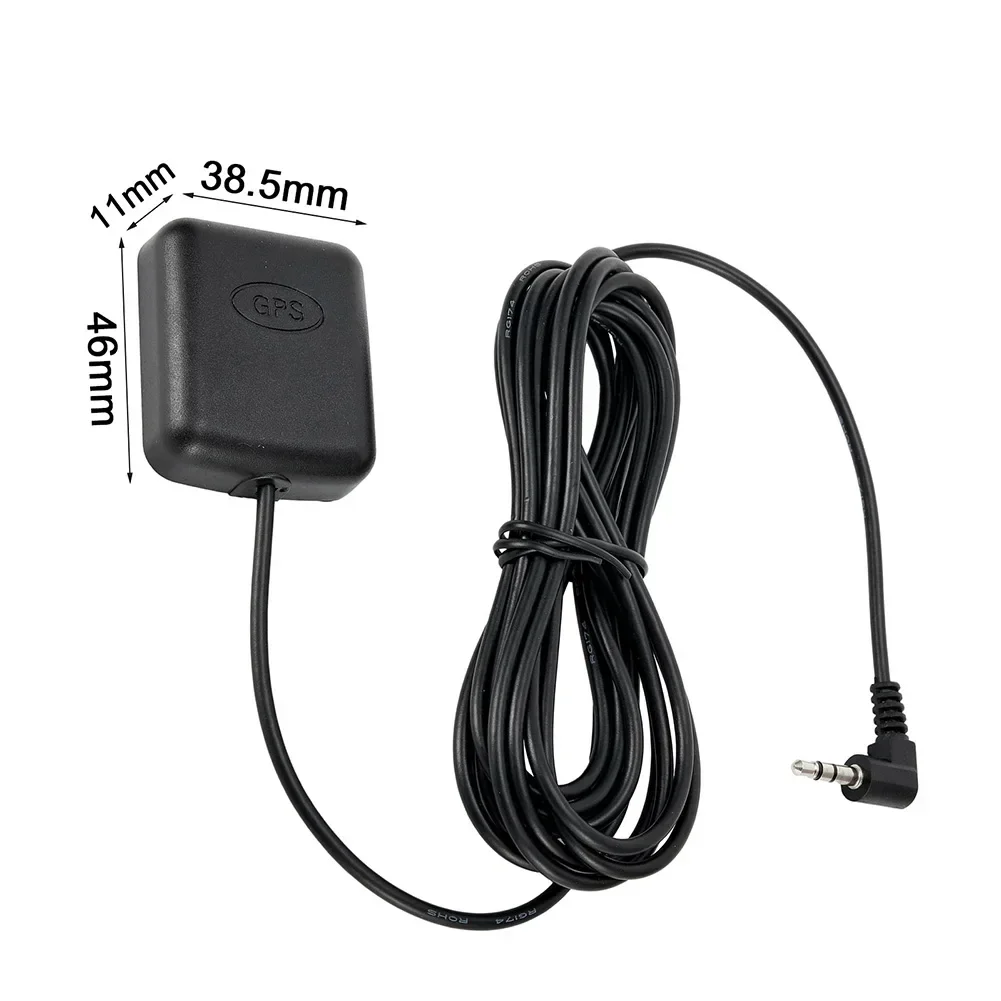 Modul penerima GPS mobil 3.5mm dengan antena untuk mobil truk SUV kamera dasbor eksternal GPS antena siku