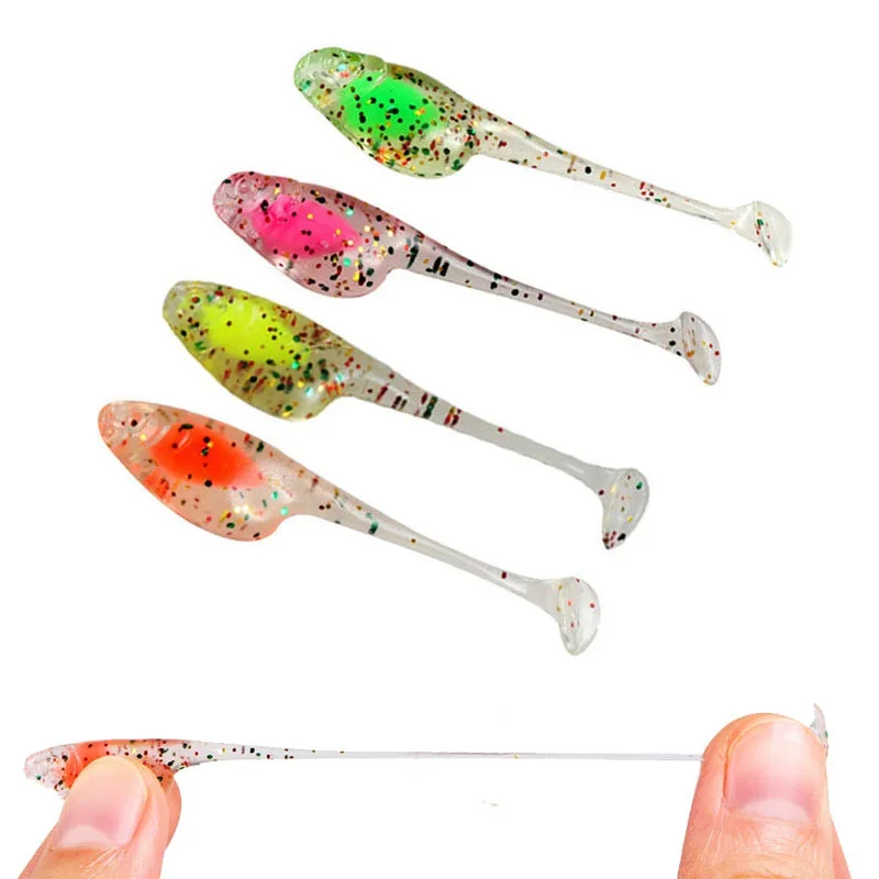 Mini Tadpole Root Fishing Floating Tpe Luer Soft Lure Bionic Micro Soft Insect Freshwater Sea Fishing T Tail