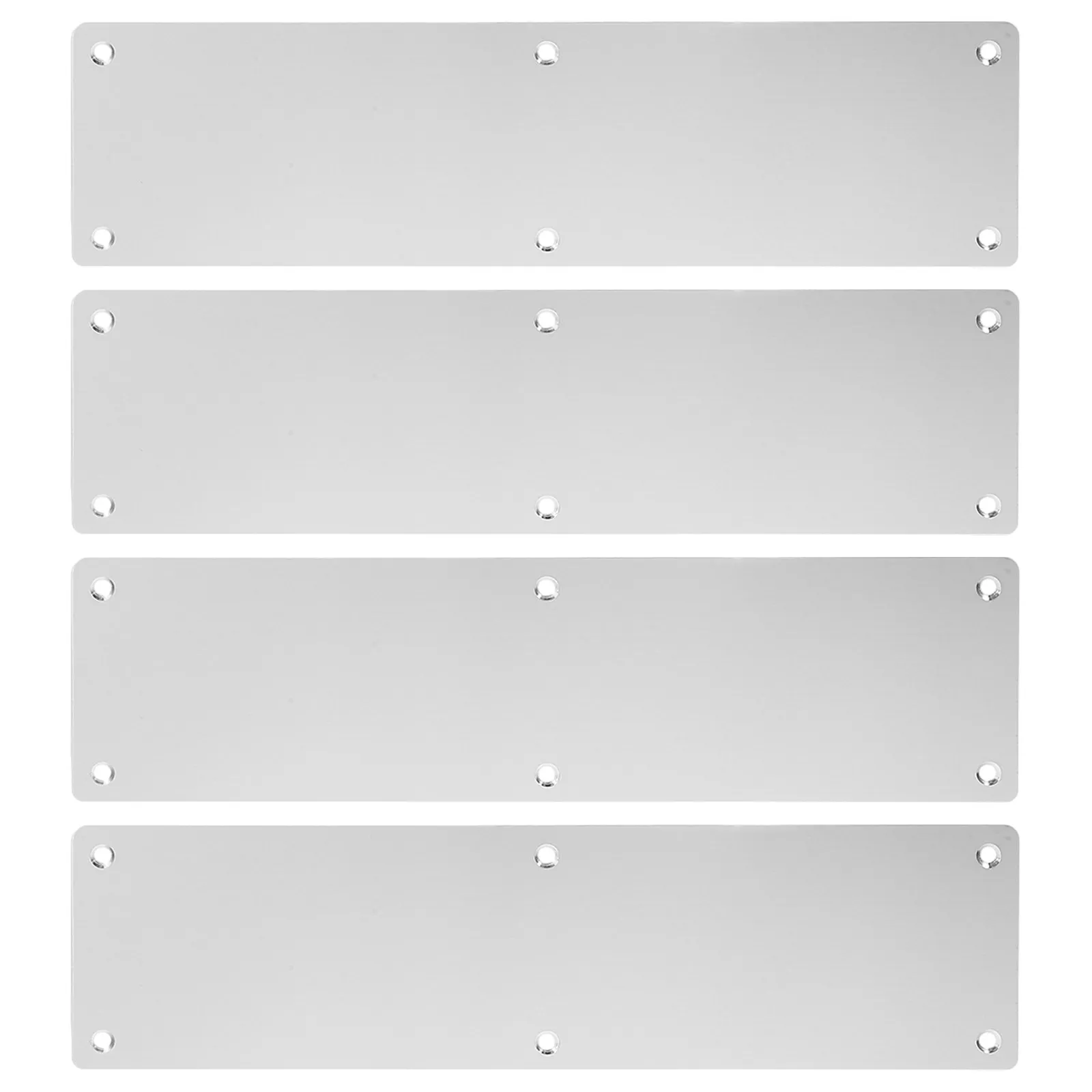 4Pcs Commercial Stainless Steel Push Plate Fire Rated Door Protector Panel Corrosion Resistant Office Hotel Restaurant Doors