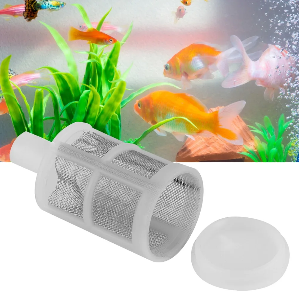 Juego de 10 piezas de filtro de red de plástico para acuario, filtro de bomba de agua de 7 mm, malla de filtro de acero inoxidable de 10 mm para bomba de agua