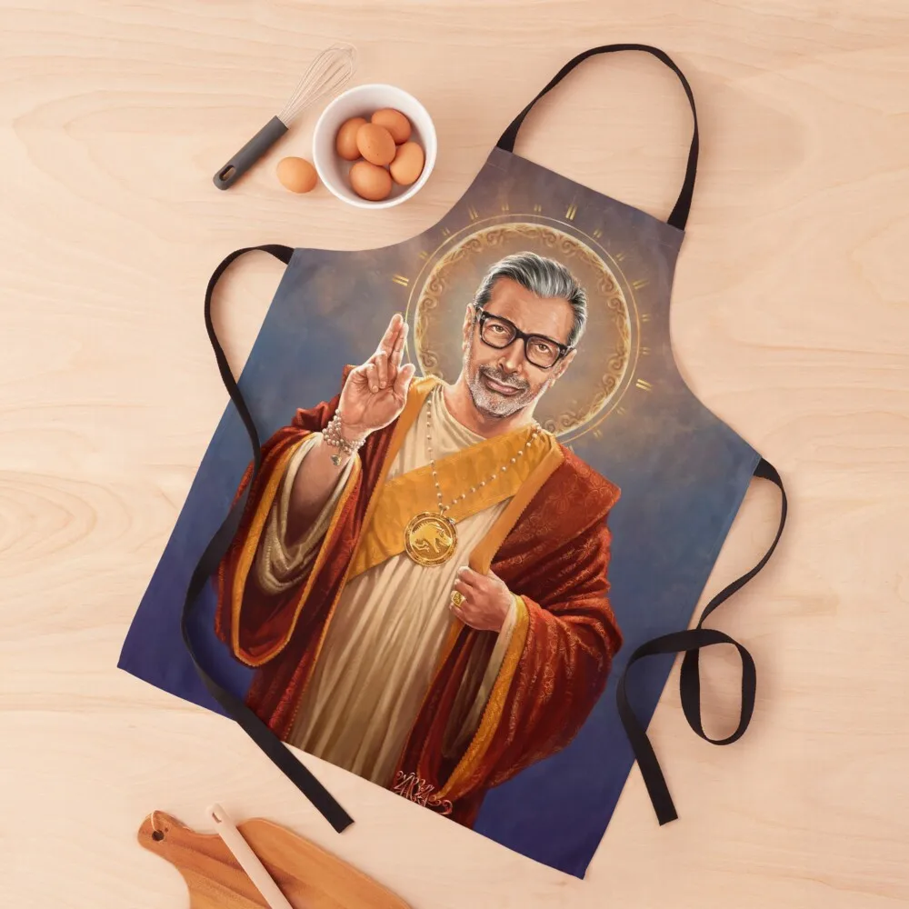 

Saint Jeff of Goldblum - Jeff Goldblum Original Religious Painting Apron aprons ladies