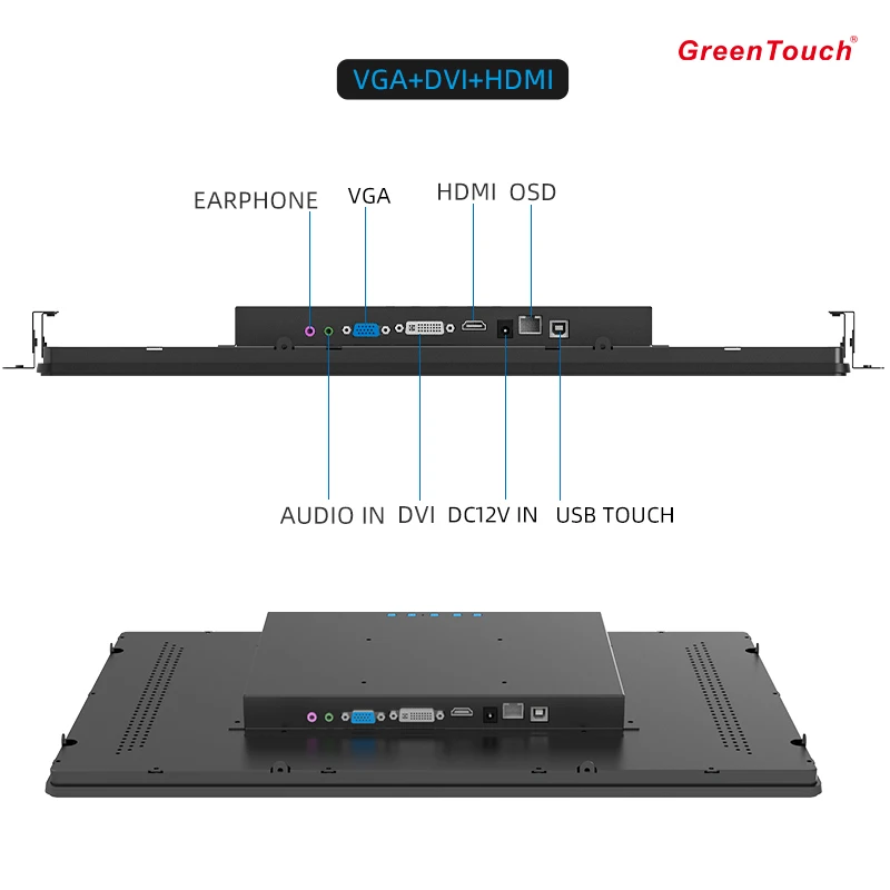 Monitor LCD touch screen capacitivo da 21,5 pollici Monitor touch screen con display industriale impermeabile IP65