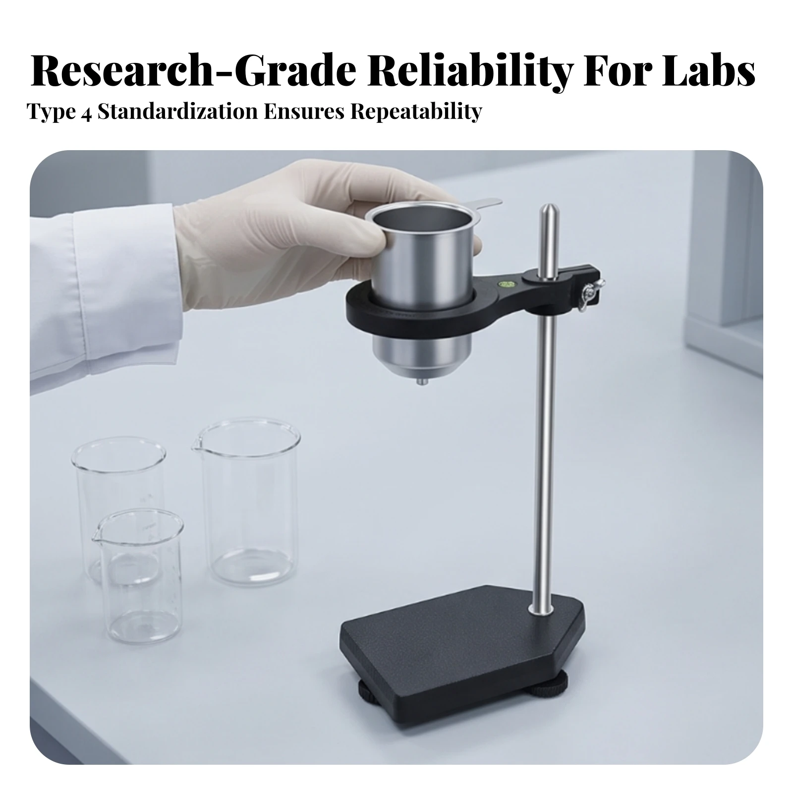 Stand with Clamp Arm Compact Stand with Clamp Steady Tight for Technicians, Laboratory, Workbench