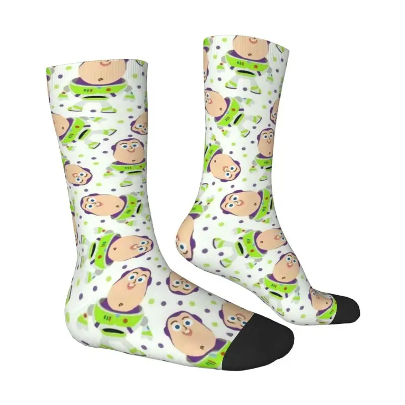 Custom Toy Story Buzz Lightyear Men Women Crew Socks Unisex Fun Spring Summer Autumn Winter Dress Socks