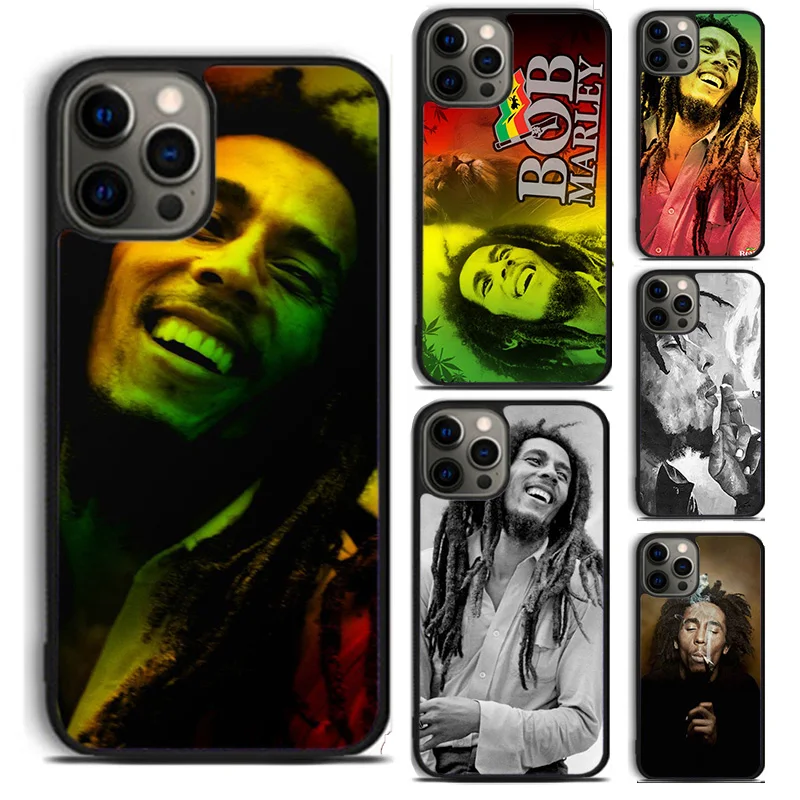 Coque bob marley rasta lion reggae phone Case Cover For iPhone 16 15 14 Plus XR XS apple 16 11 12 13 mini Pro Max coque