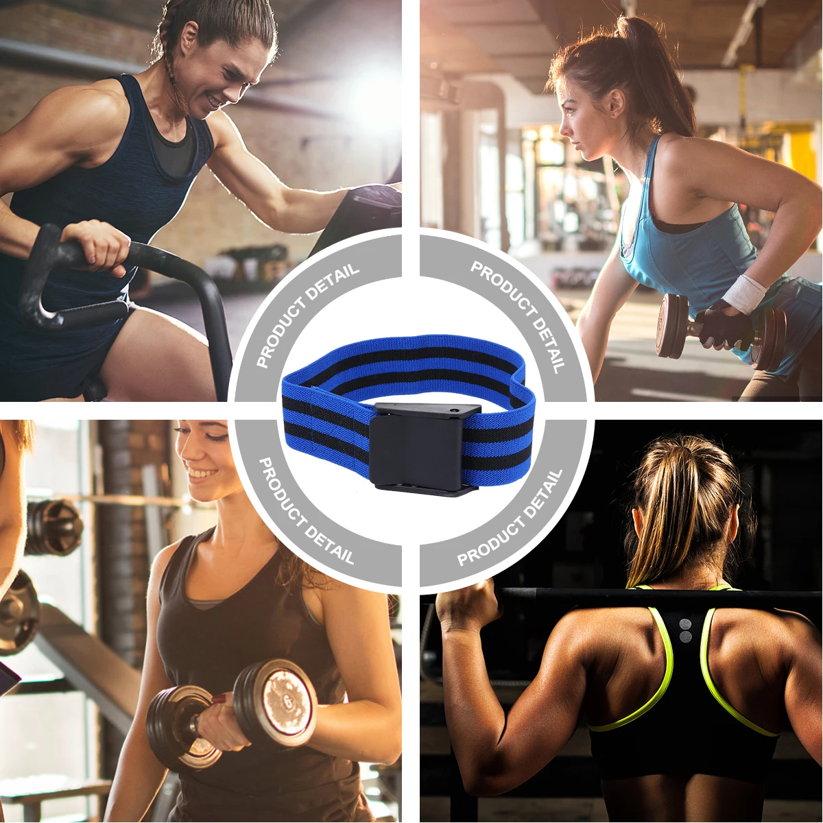 Cinturón de Fitness para restricción del flujo sanguíneo, Material seguro profesional, 2 uds.