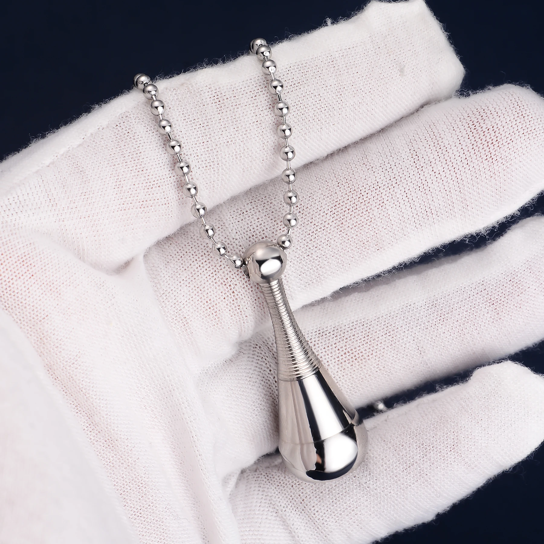 Mode Edelstahl Parfüm Flasche Memorial Schmuck für Asche Andenken Anhänger Feuerbestattung Urne Halskette für menschliche Asche – Detail 6