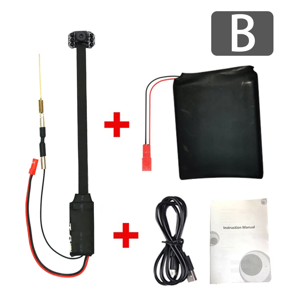 Miniaturowa kamera Wi-Fi 1080P, kamera HD 4K, aplikacja do zdalnego monitorowania, kamera do monitoringu domu, kamera do samodzielnego montażu, przenośna kamera z funkcją noktowizji na podczerwień. (Type A) — Zdjęcie 2 z 2