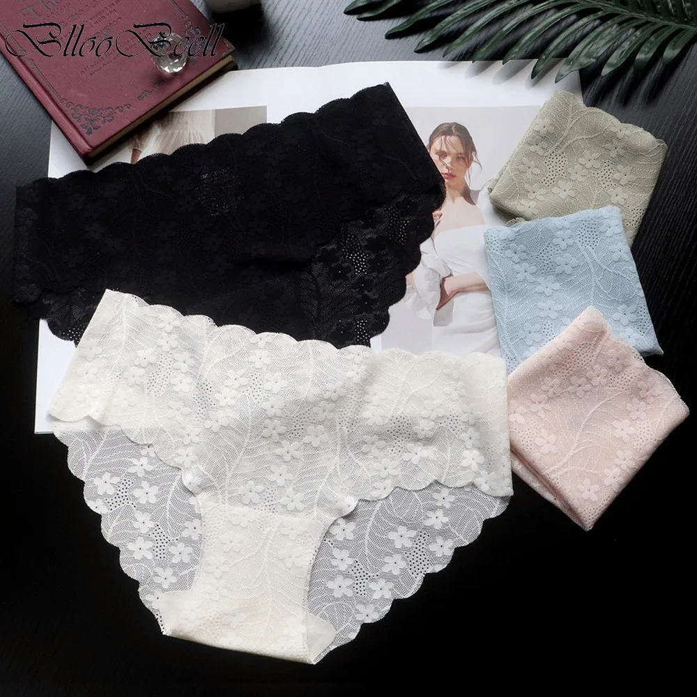 

3pcs High Quality Romantic Jacquard Underwear Women's Sexy Full Lace Panties Set Low Waist Briefs Solid Color Ladies Lingerie
