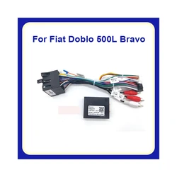 2 Din Car Radio Connector Socket Cable Power Wiring Harness with CAN Bus for Fiat Doblo 500 Punto Linea Bravo Palio Panda