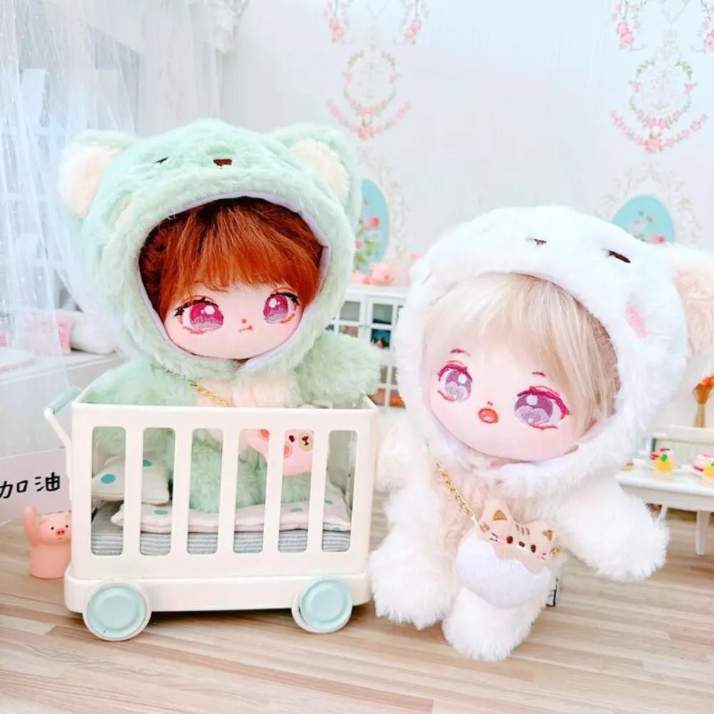 

Cat Jumpsuit Cotton Doll Clothes Plush Kawaii Idol Dolls Clothes Cute Dress Up Doll Winter Outfit Doll Accessories