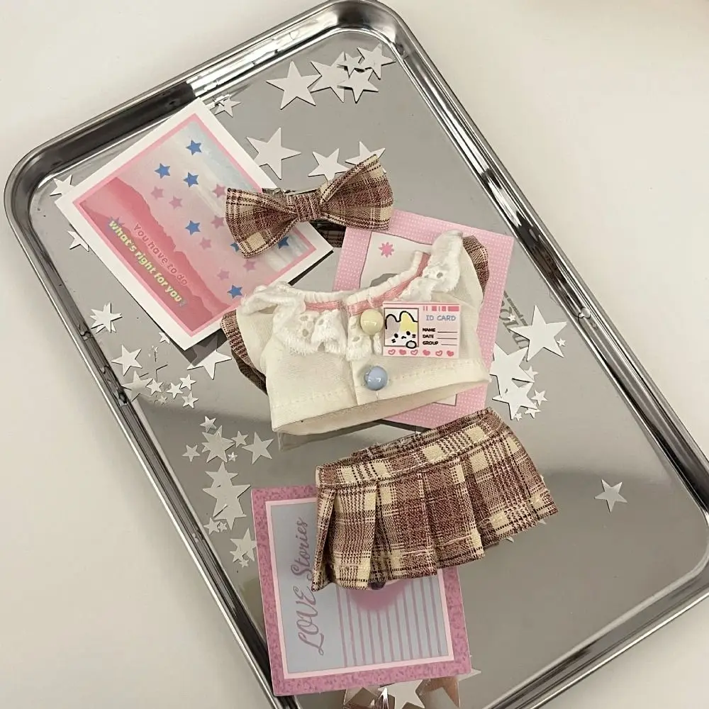 ชุดเปลี่ยนสำหรับตุ๊กตาขนาด 10 ซม. ชุดรอมเปอร์ผ้าฝ้ายลายการ์ตูน ชุดผ้าฝ้ายนุ่มน่ารัก เสื้อผ้าจิ๋ว ชุดเล่นสำหรับตุ๊กตาขนาดเล็ก