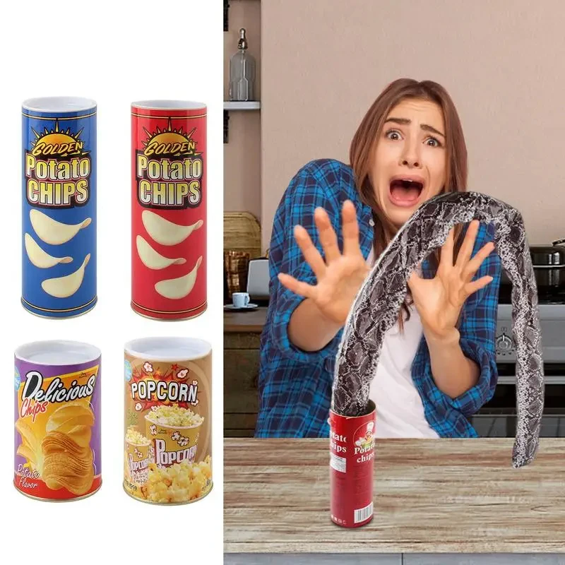 Juguetes de broma de patatas fritas para niños juguetes divertidos de Pranks serpiente Primavera fiesta de Halloween autoinflado Fart Whoopee cojín juego de inocentes