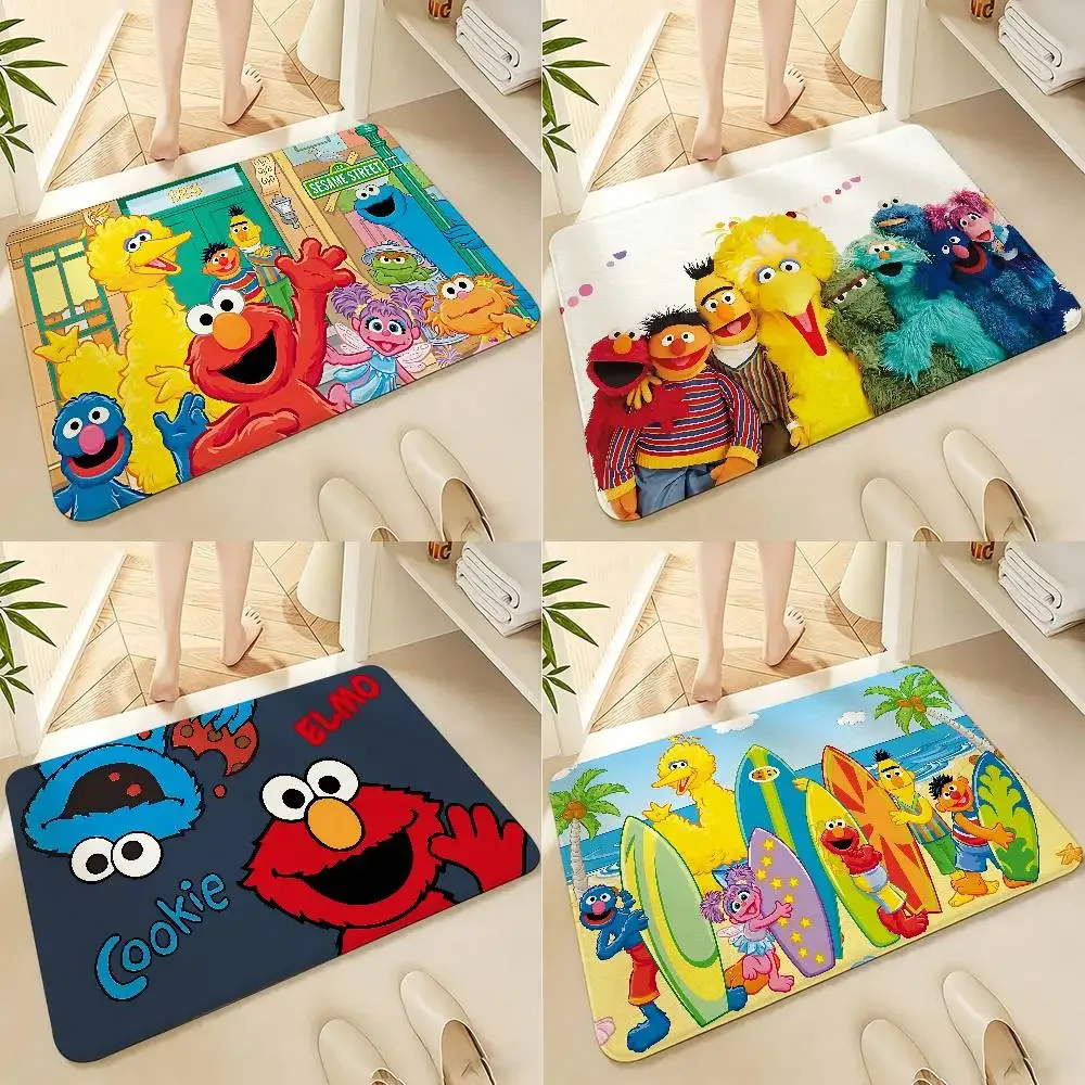 S-Sesames Streets Floor Mats Home Laundry Rug Carpet For Living Room Decor Lounge Area Anti-slip Foot Mat Entrance Doormat