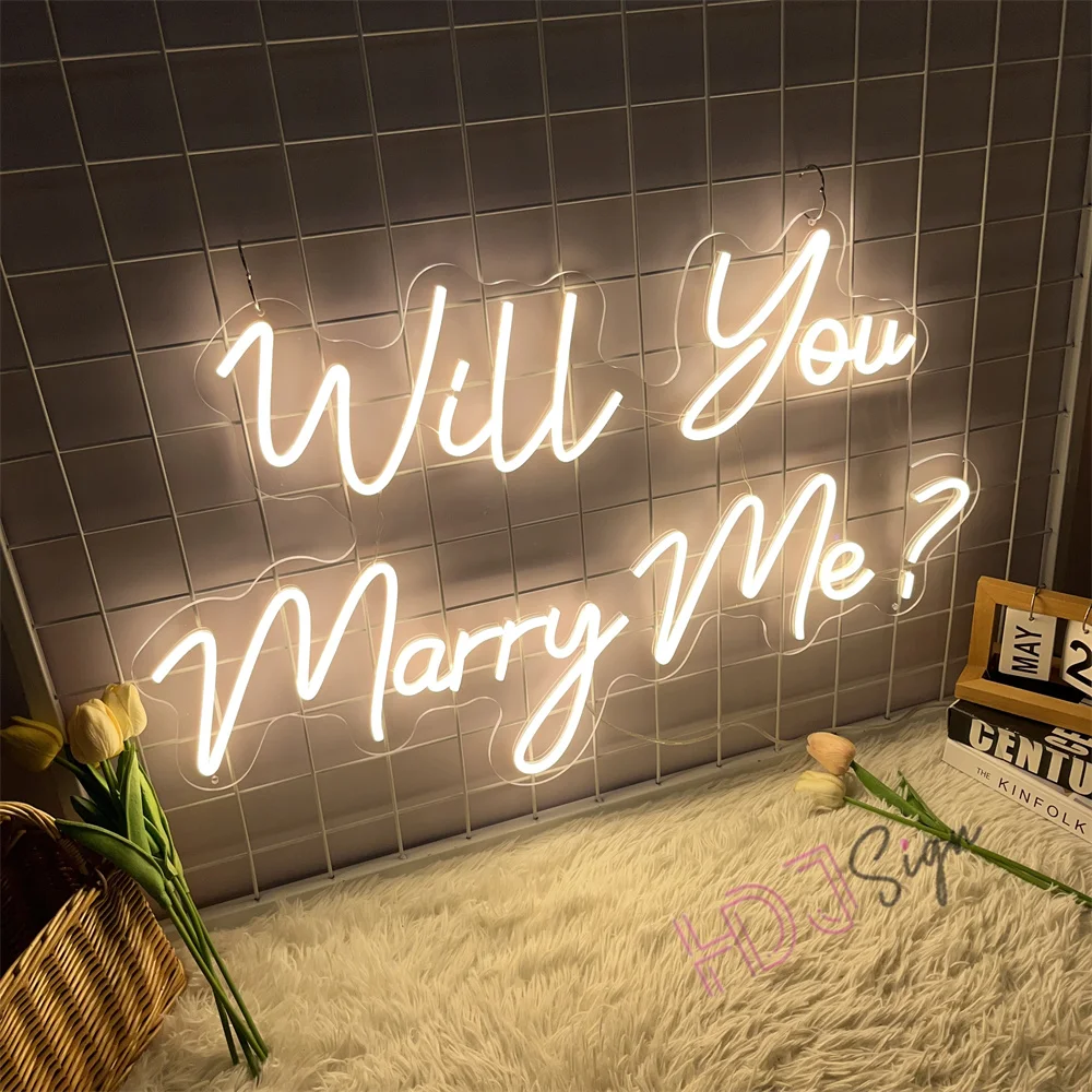 Will You Marry Me Neon Led Sign Wedding Supplies Bedroom Decoration Room Wedding Party Decor Neon Lights Wall Decor Neon Sign