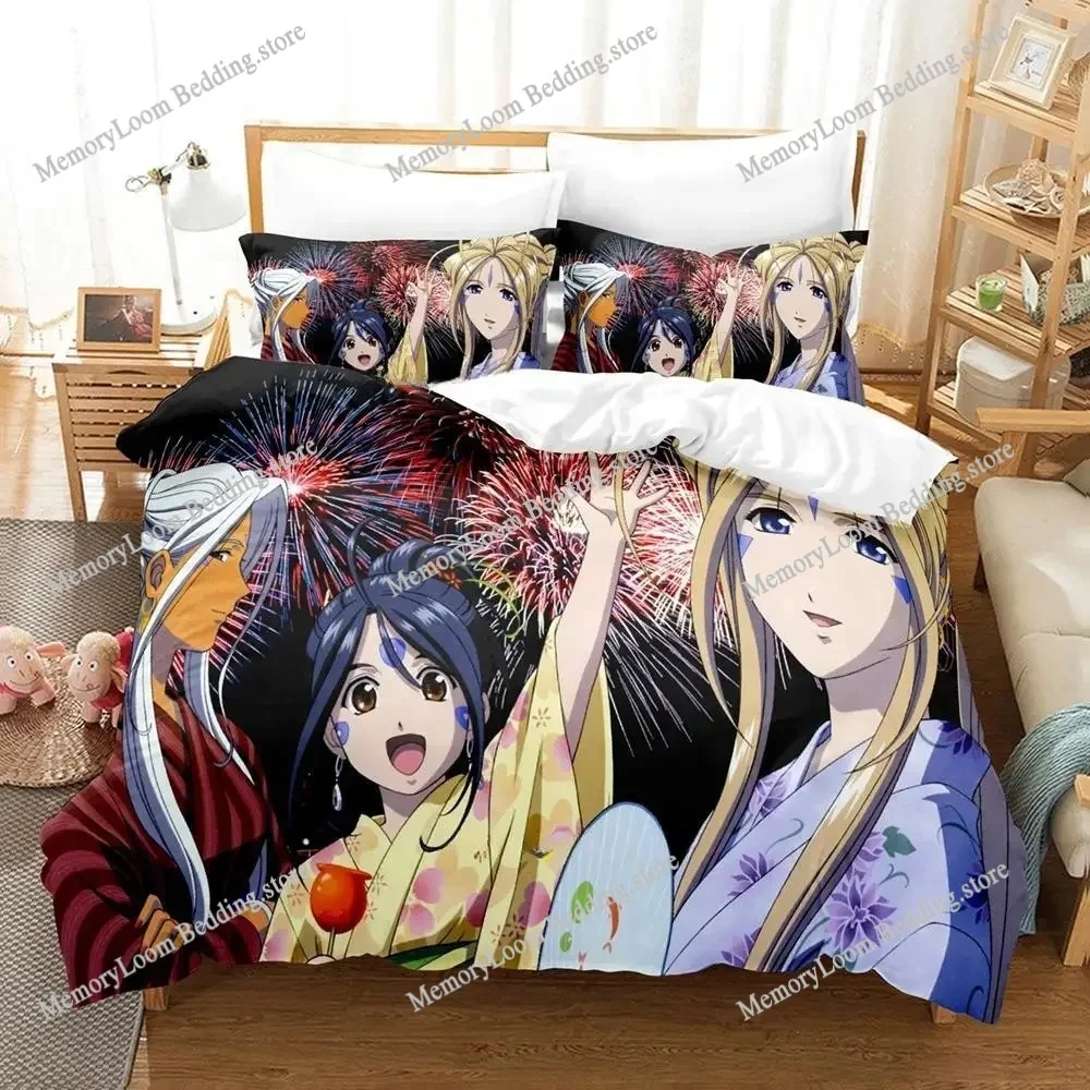 

2025 Ah! My Goddess Bedding Set Single Twin Full Queen King Size Bed Set Adult Kid Bedroom Duvet cover Sets 3D Print Anime Bed