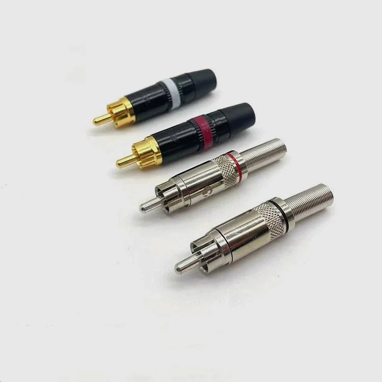 5 Pieces NYS366/2 Gold-plated Lotus Head Record Player Speaker DVD Soldering RCA Head NYS373-2-9