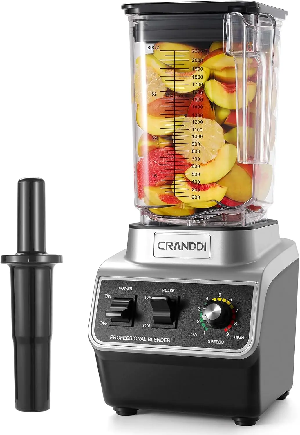^For Professional Commercial Blender, Max 1500W, 80oz Pitcher, Powerful Blender with Tamper for Smoothie, Ice Crushing, Variable