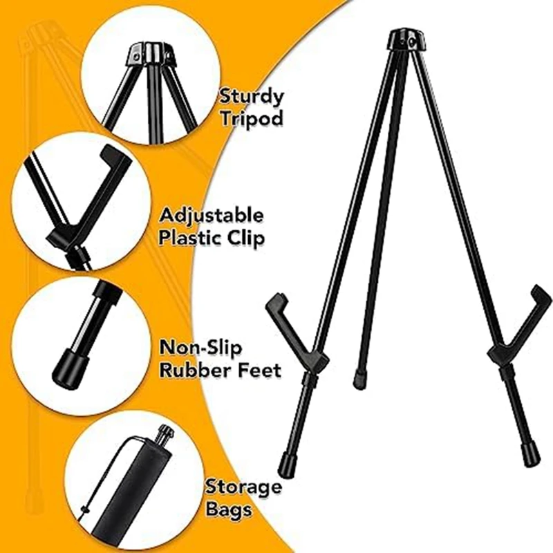 6 Pcs Easel Tabletop Instant Easel Portable & Adjustable Collapsible Table Tripod Easels Stand, For Canvas Paintings